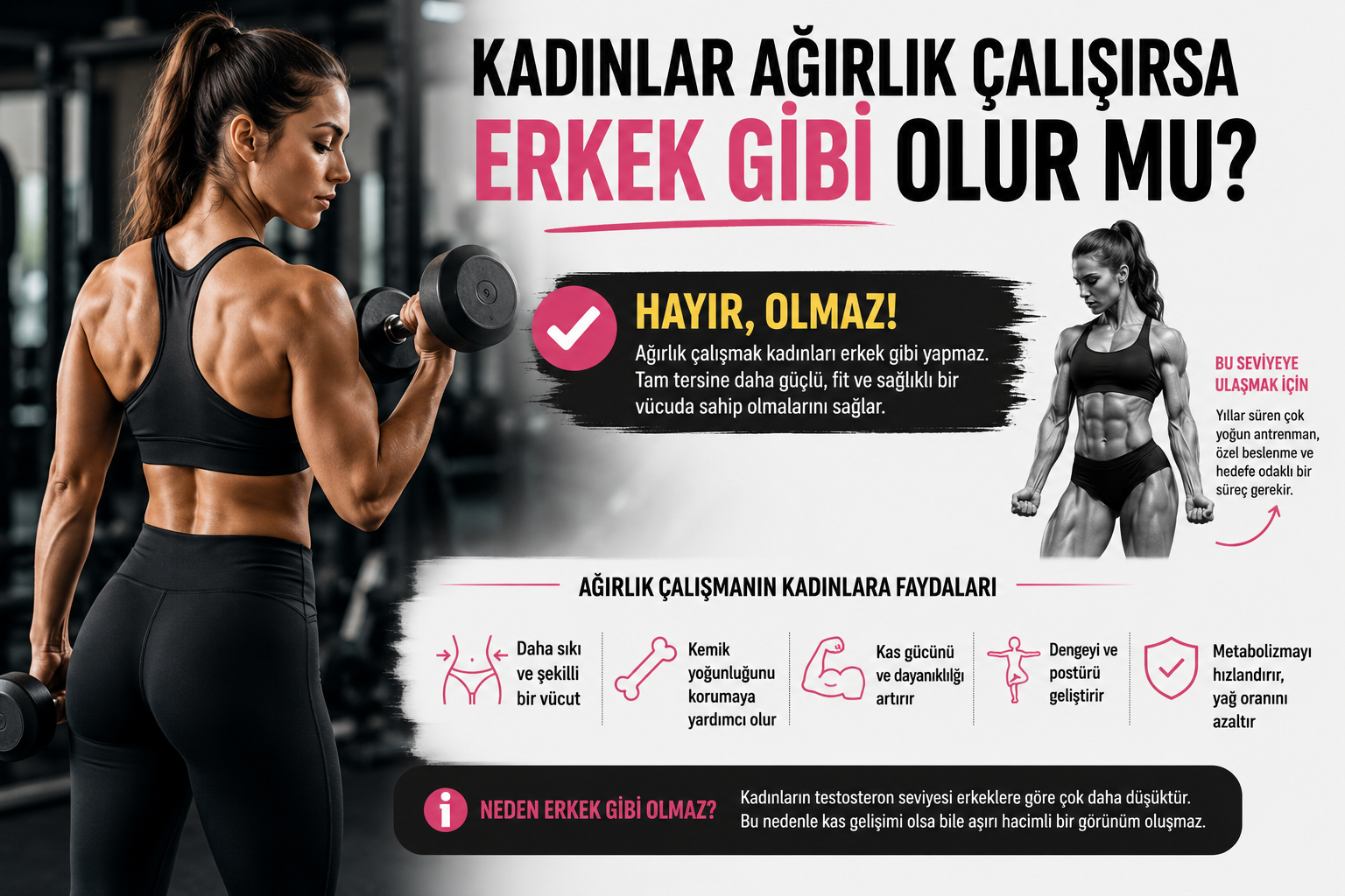 Kadınlar Ağırlık Çalışırsa Erkek Gibi Olur Mu?